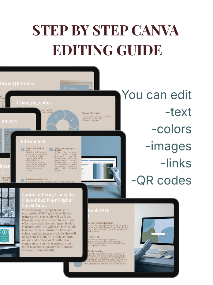 Canva editable templates for Airbnb and vacation rental hosts - AQ Digital
