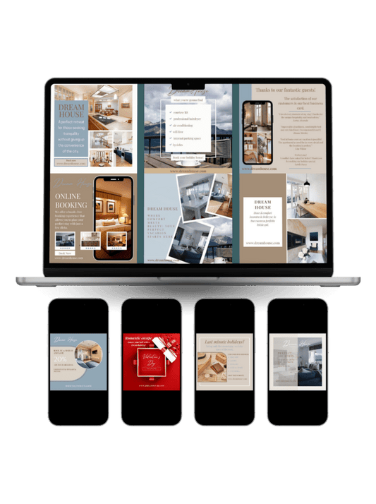 100 social media templates for Airbnb and vacation rental hosts - Canva - AQ Digital