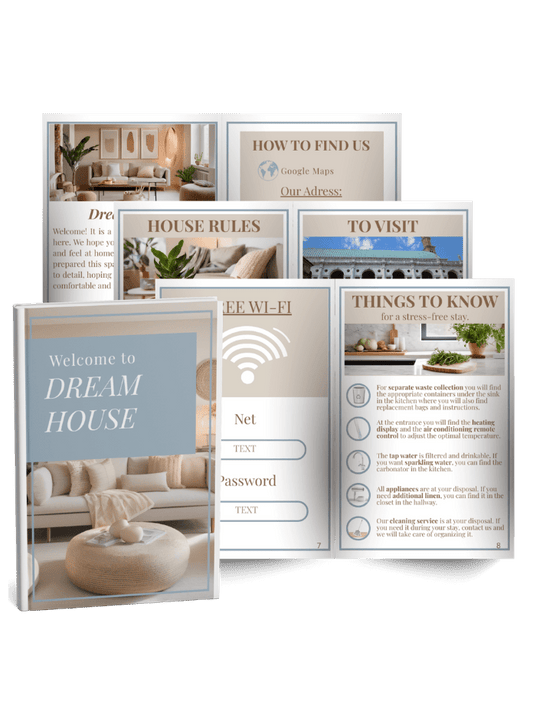 Printable welcome guide for Airbnb hosts - English and Italian versions - AQ Digital