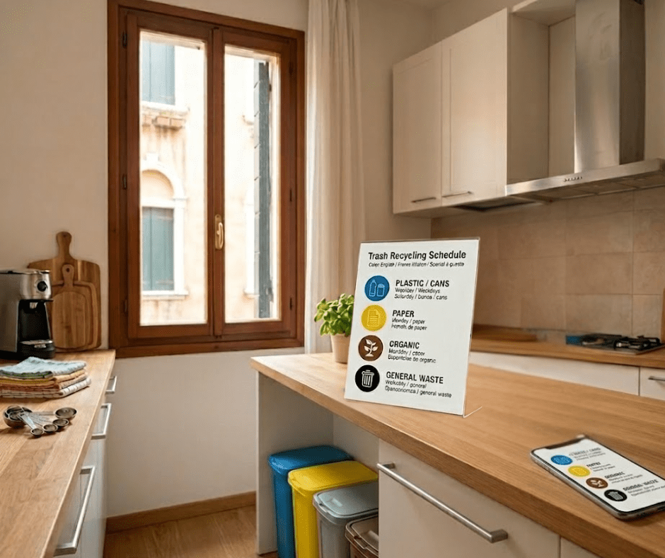 Airbnb trash rules and recycling schedule guide for short-term rental hosts - AQ Digital
